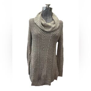 Effeci ladies medium long pullover cowl neck sweater-all cotton-warm weather